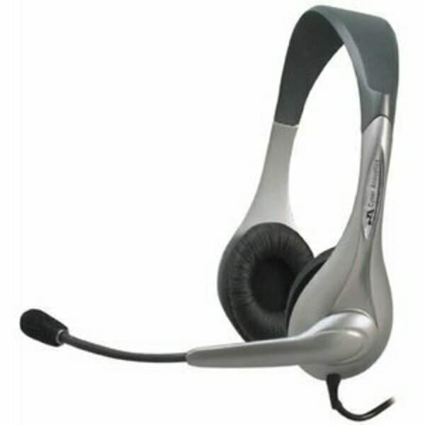 Cyber Acoustics Silver Stereo Headset/Mic AC201